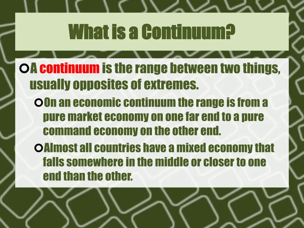 what is a continuum what is a continuum
