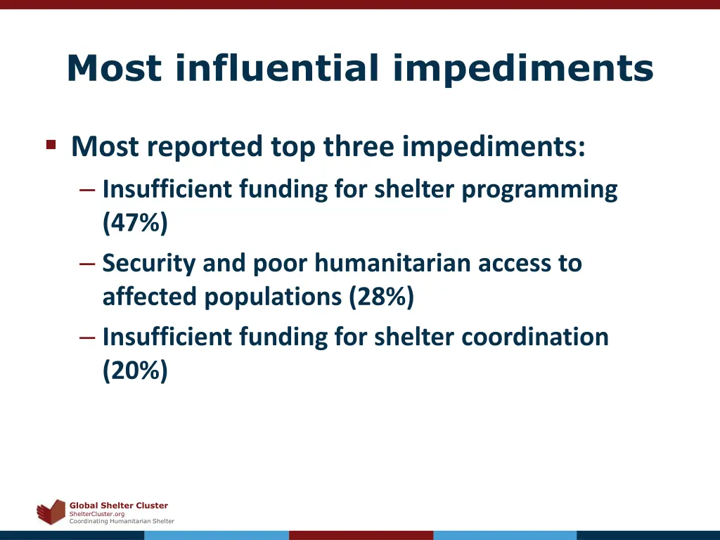 most influential impediments