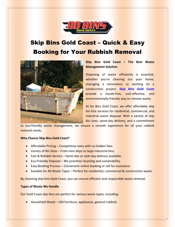 skip bins gold coast quick easy booking for your