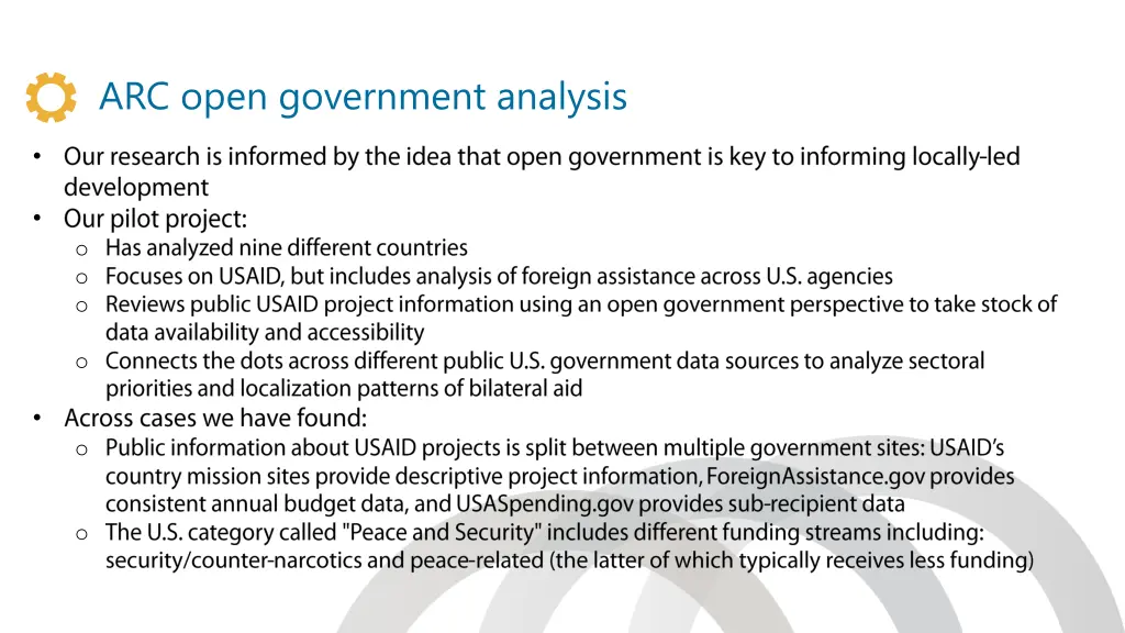 arc open government analysis