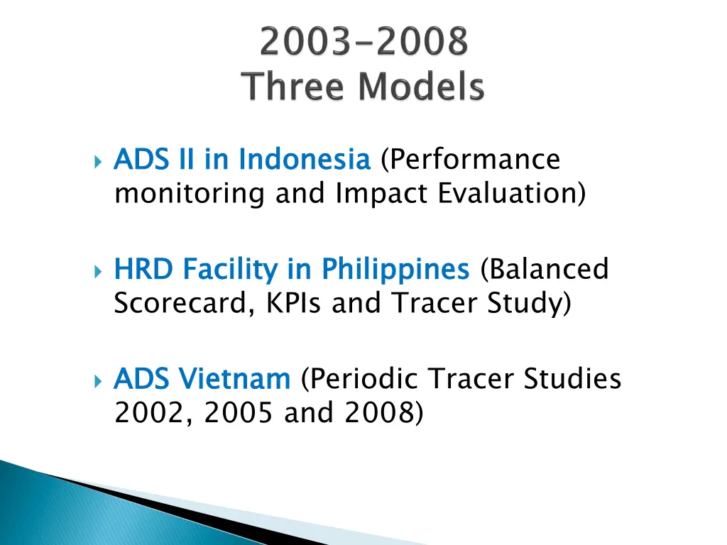 ads ii in indonesia monitoring and impact