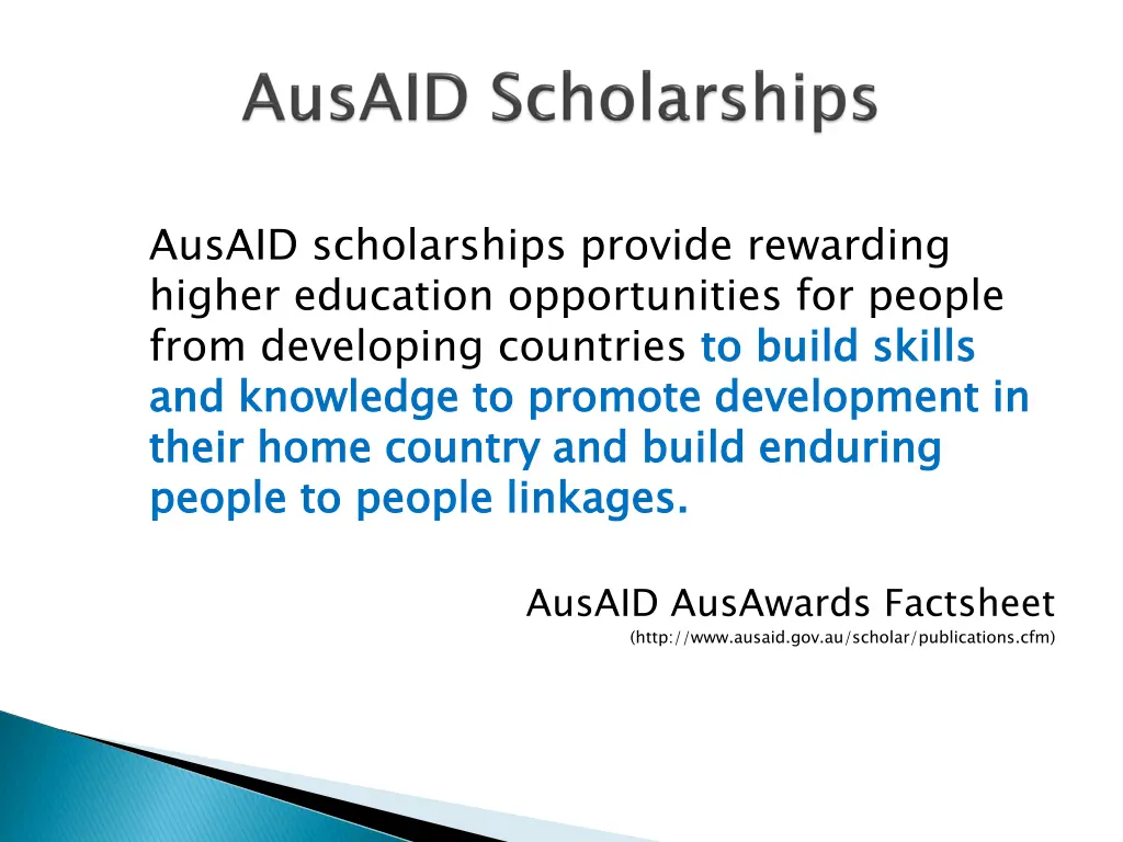 ausaid scholarships provide rewarding higher