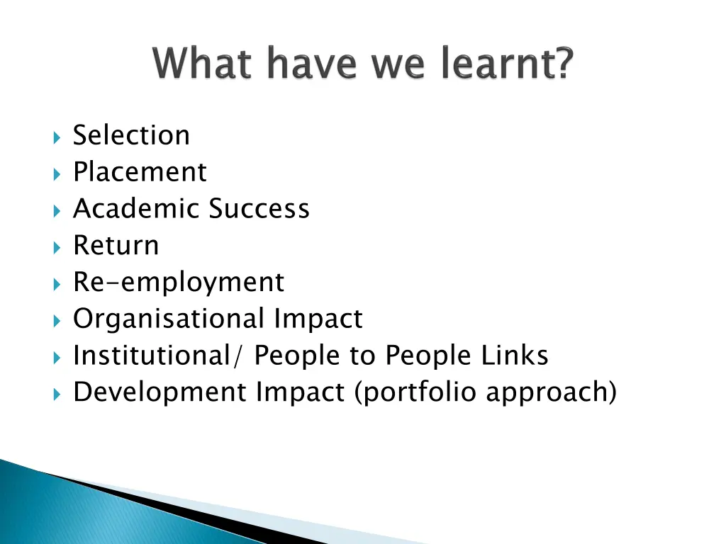 selection placement academic success return