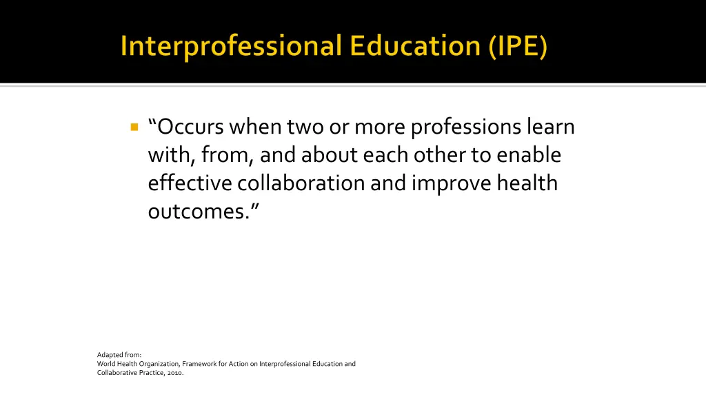 occurs when two or more professions learn with