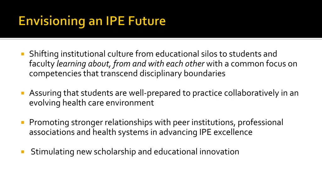 shifting institutional culture from educational