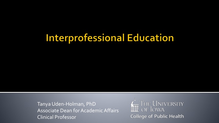 tanya uden holman phd associate dean for academic