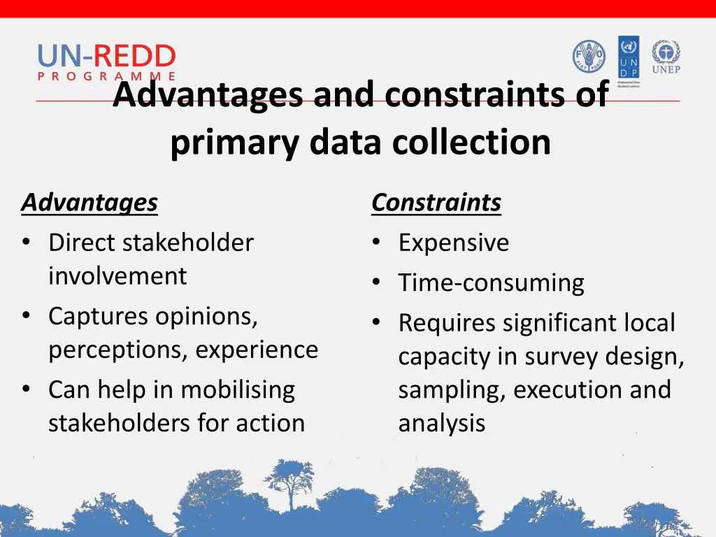 advantages and constraints of primary data