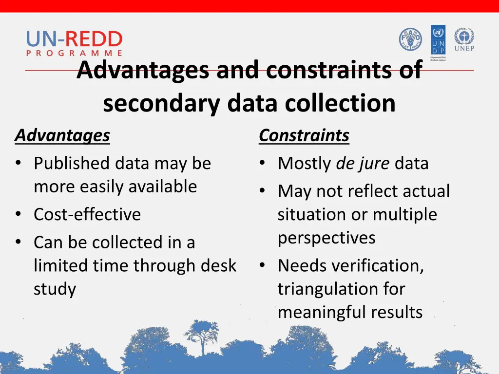 advantages and constraints of secondary data