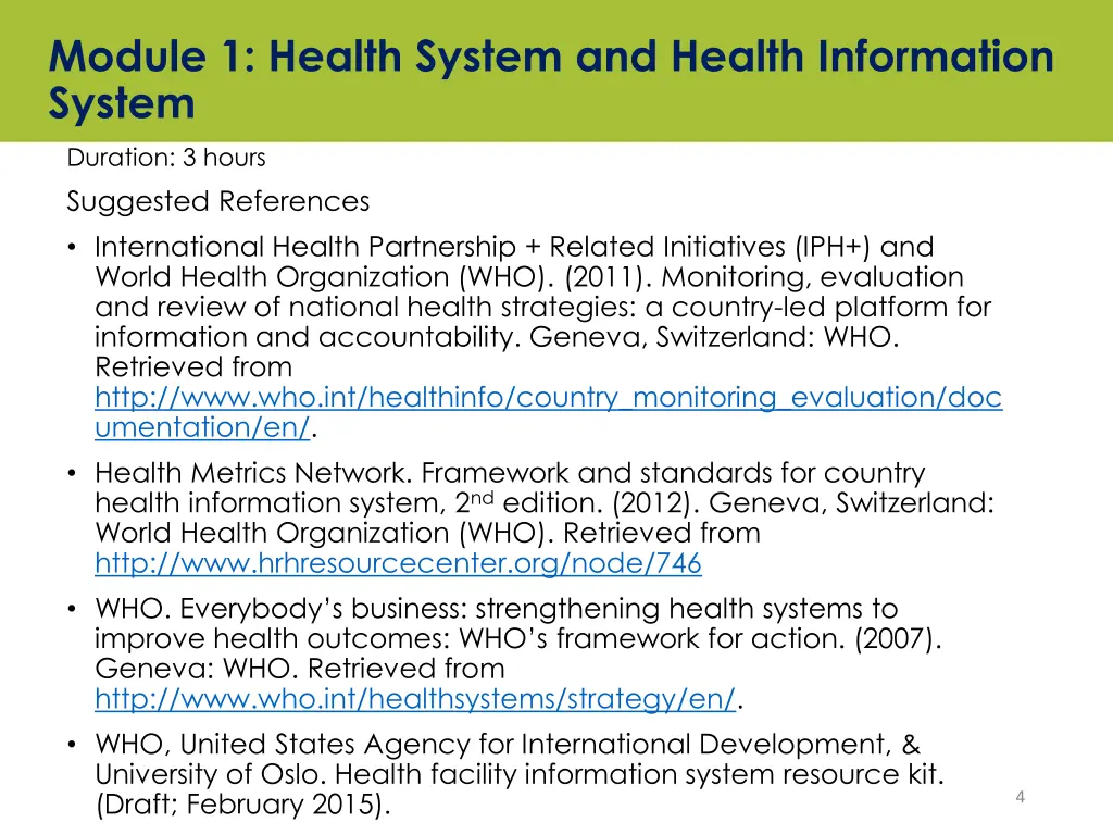 module 1 health system and health information
