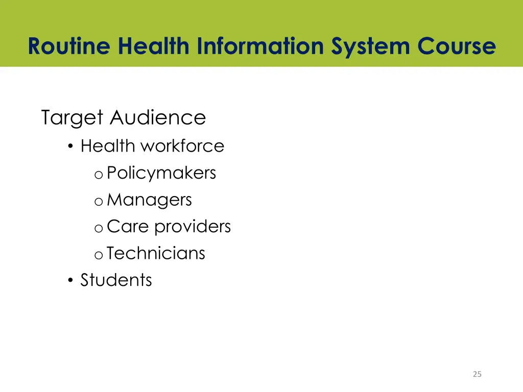 routine health information system course 1