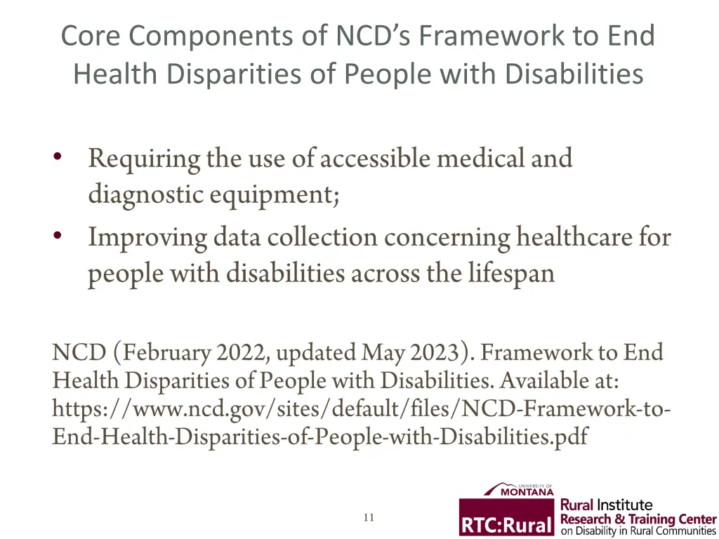 core components of ncd s framework to end health 2