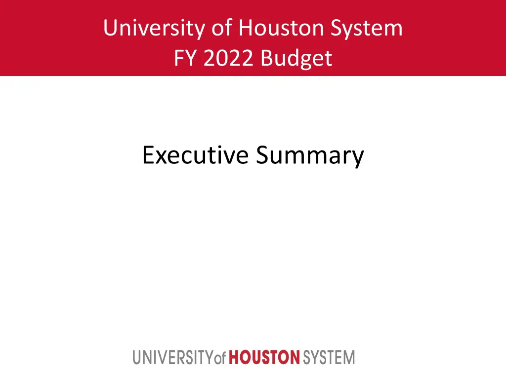 university of houston system fy 2022 budget
