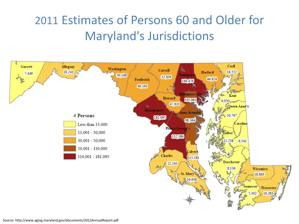 2011 estimates of persons 60 and older