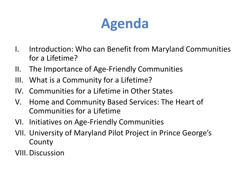 agenda
