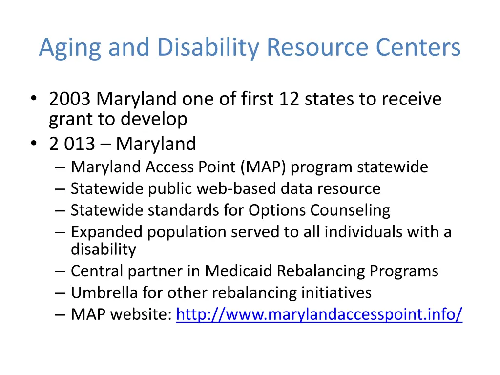 aging and disability resource centers