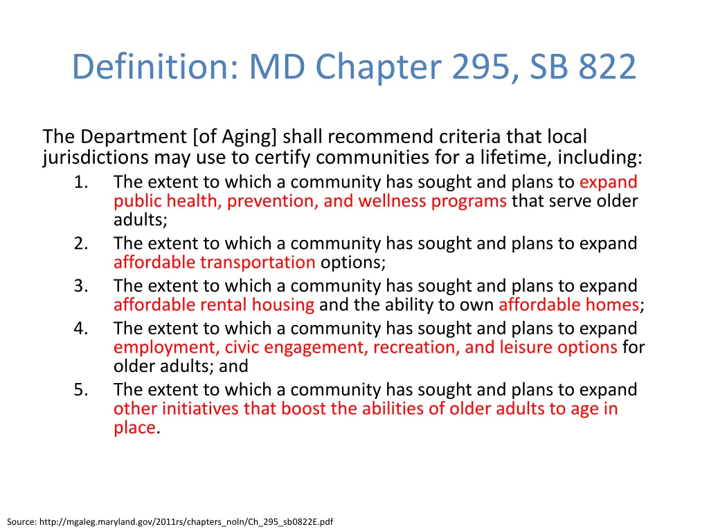 definition md chapter 295 sb 822