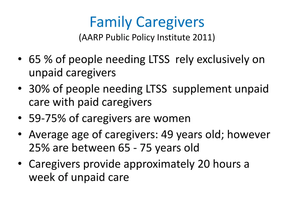 family caregivers aarp public policy institute