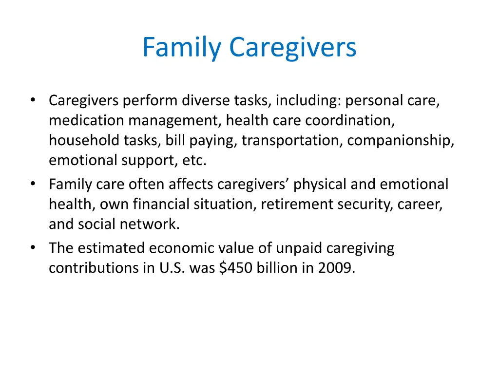 family caregivers