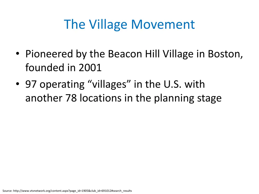the village movement 1