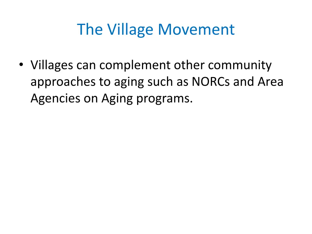 the village movement 2