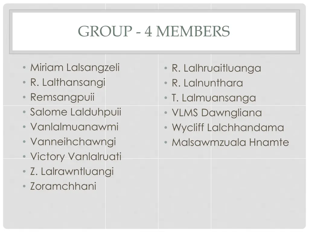 group 4 members