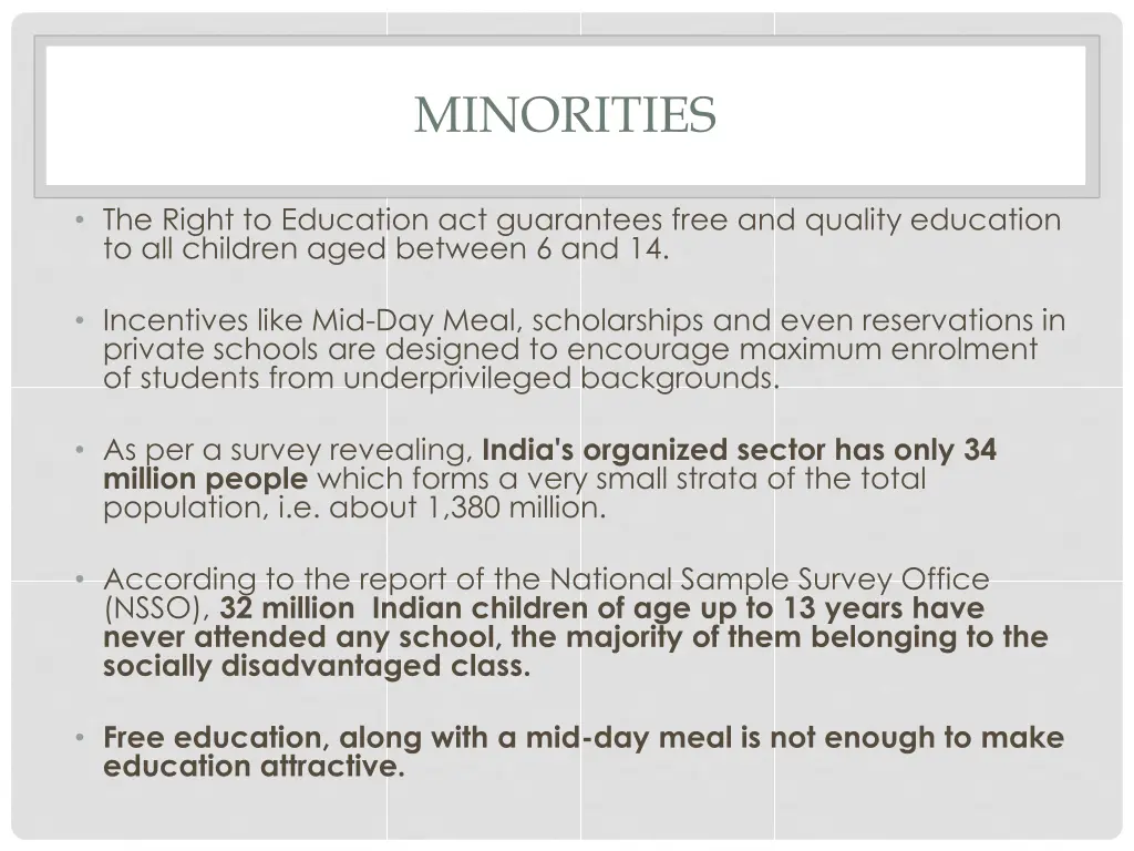minorities