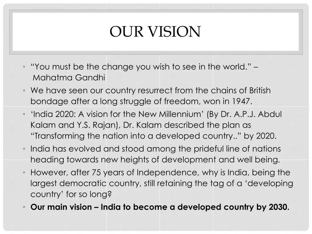 our vision