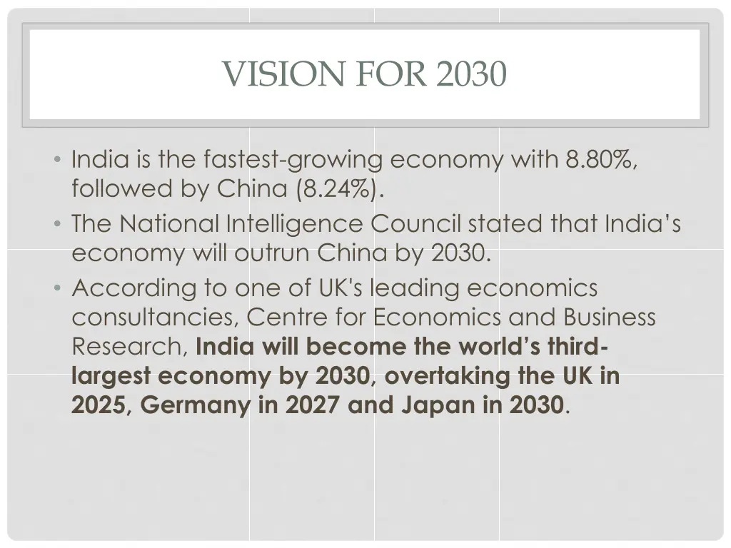 vision for 2030