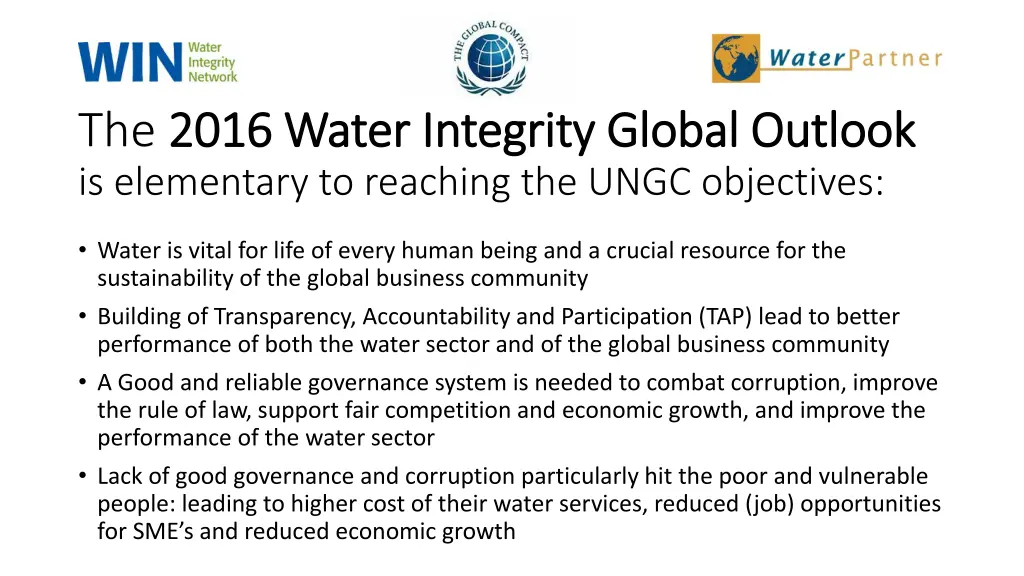 the 2016 water integrity global outlook 2016