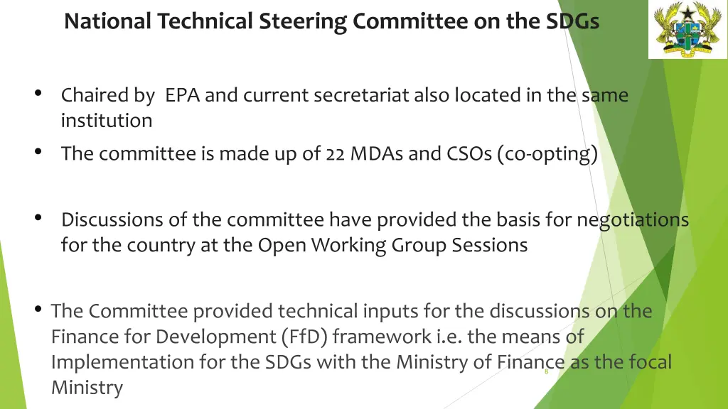 national technical steering committee on the sdgs