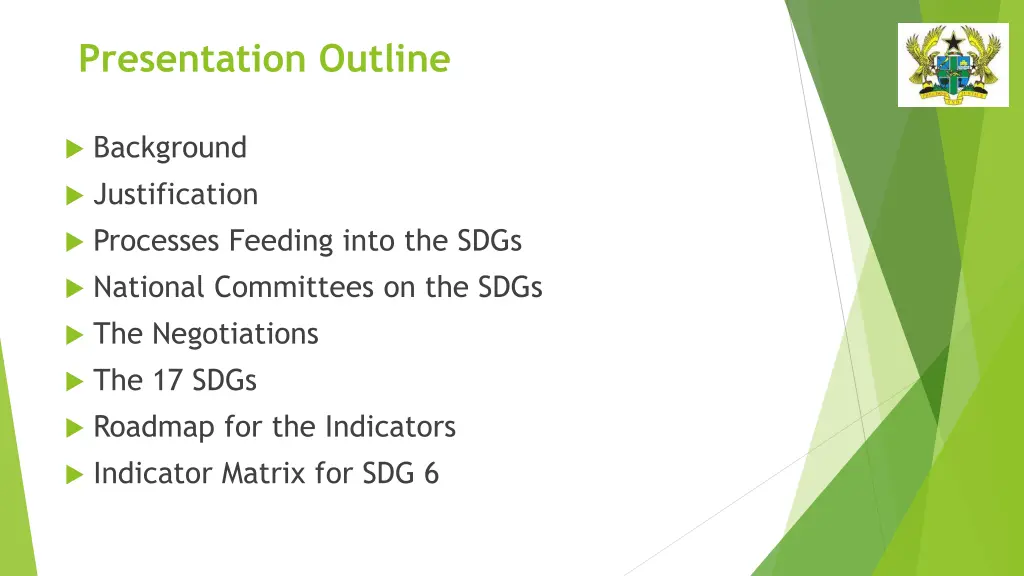 presentation outline