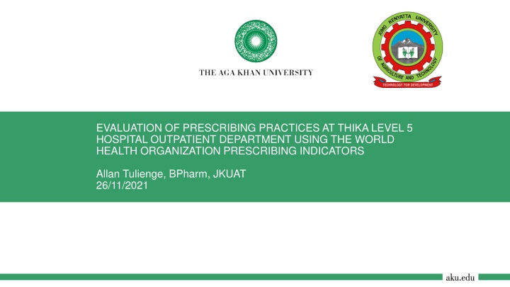 evaluation of prescribing practices at thika