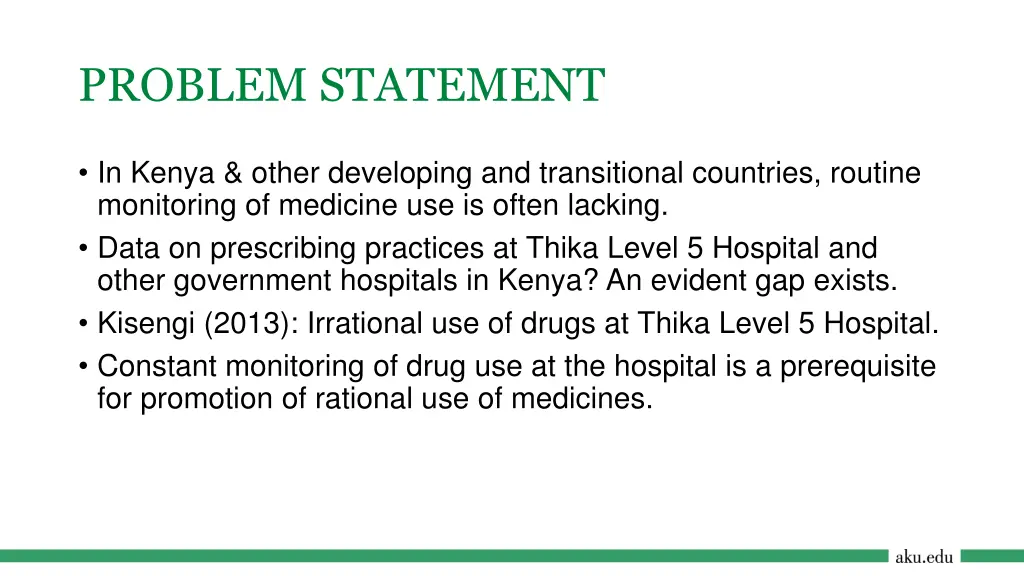 problem statement