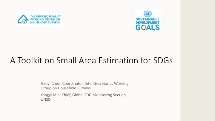 a toolkit on small area estimation for sdgs
