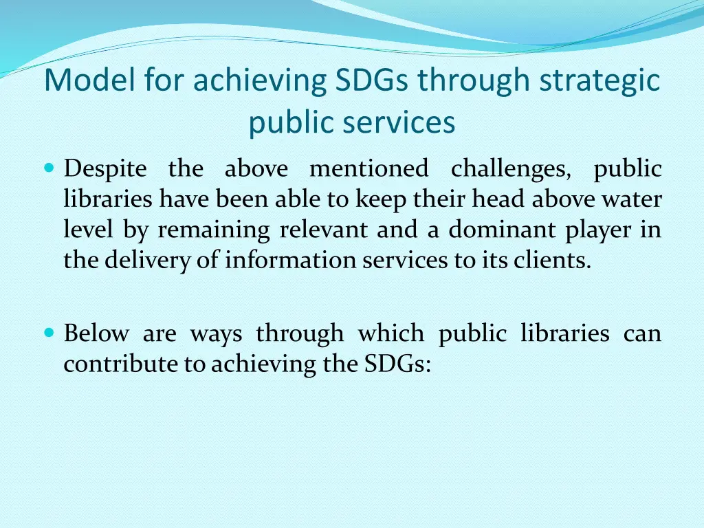 model for achieving sdgs through strategic public