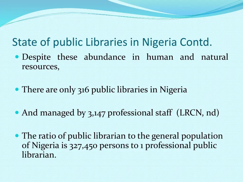 state of public libraries in nigeria contd 1
