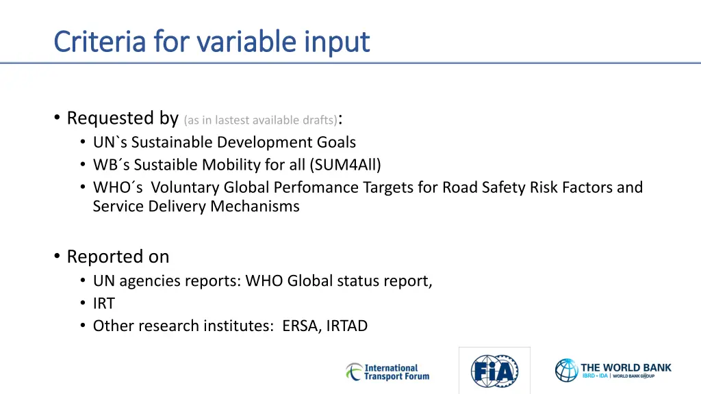 criteria criteria for