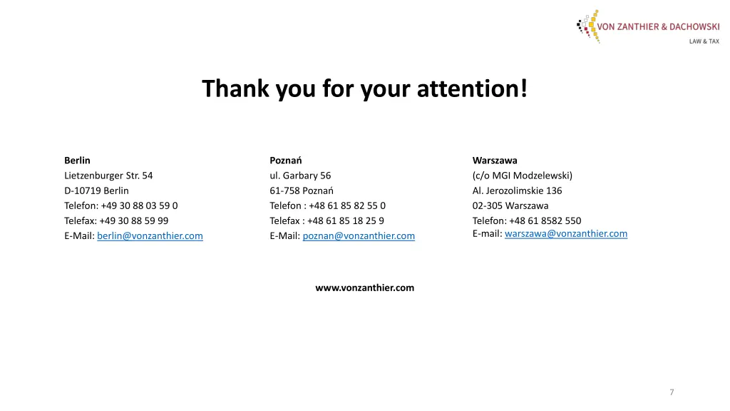 thank you for your attention