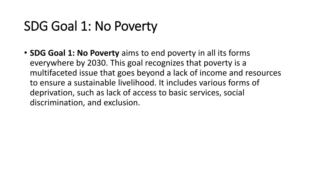 sdg goal 1 no poverty sdg goal 1 no poverty