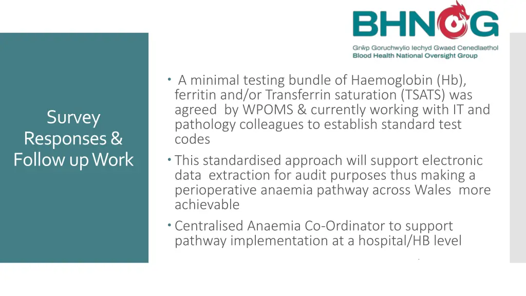 a minimal testing bundle of haemoglobin
