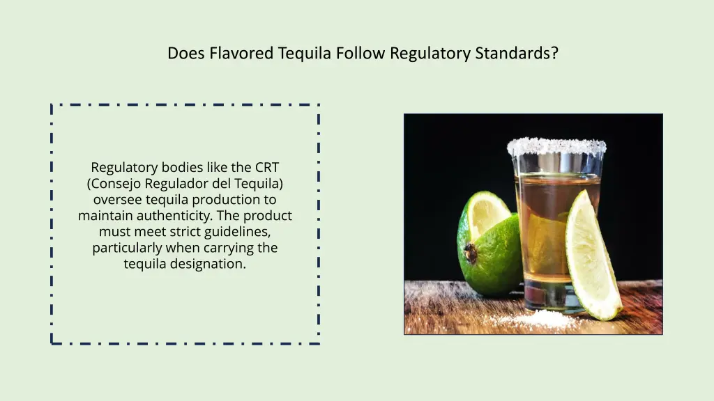 does flavored tequila follow regulatory standards