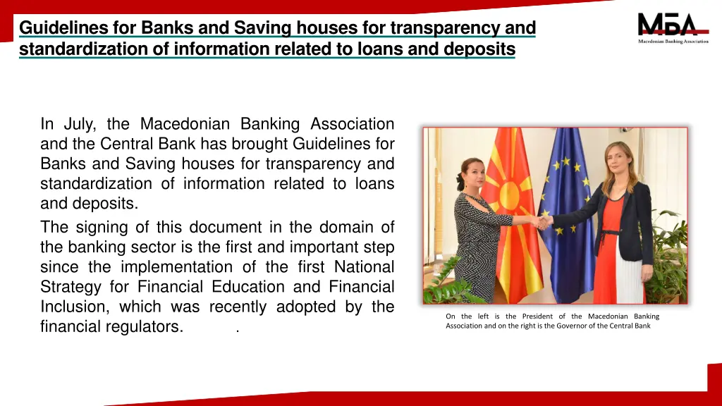guidelines for banks and saving houses