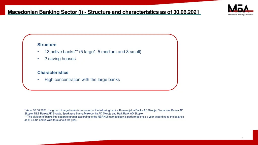 macedonian banking sector i structure
