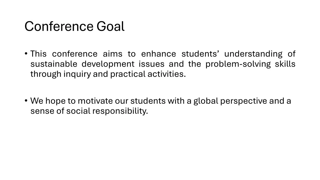 conference goal