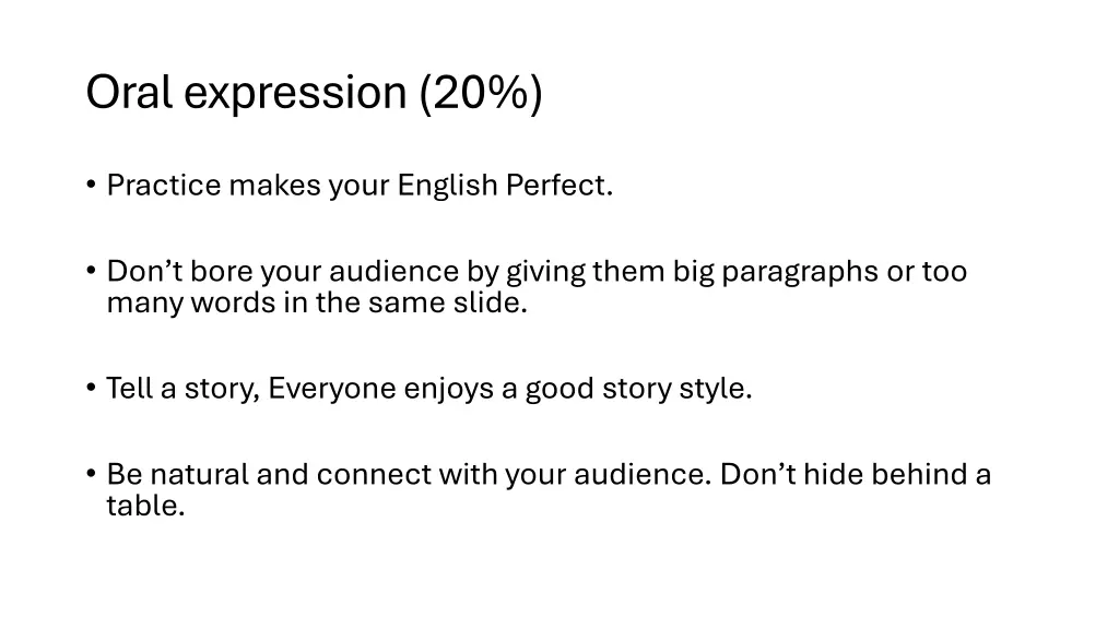 oral expression 20