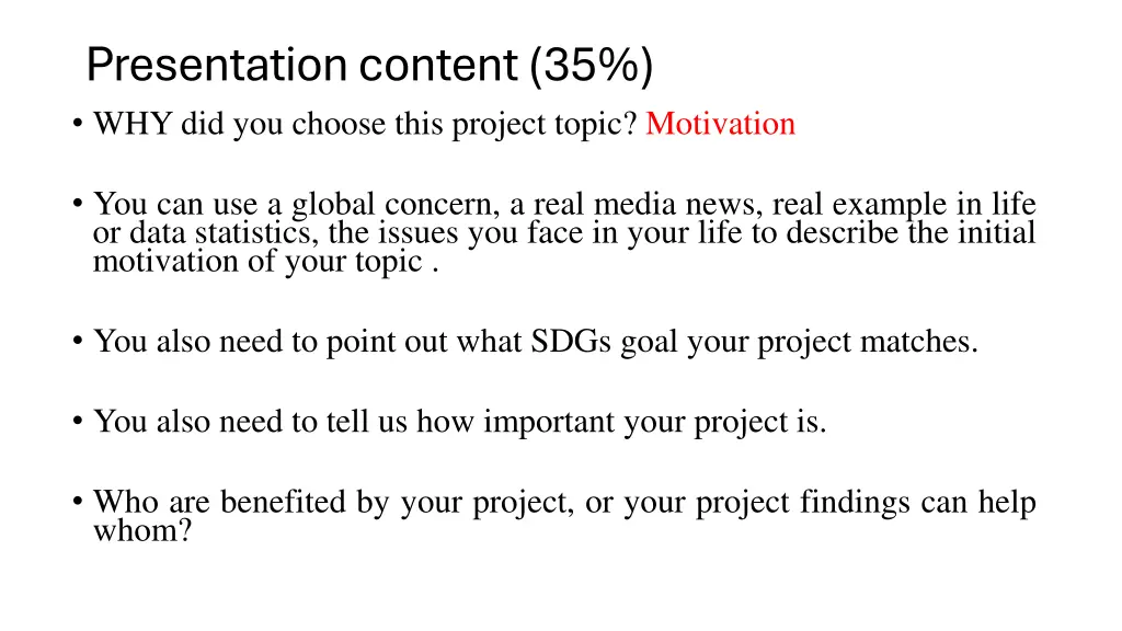 presentation content 35 why did you choose this
