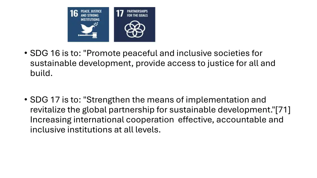 sdg 16 is to promote peaceful and inclusive