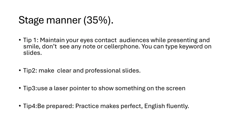 stage manner 35