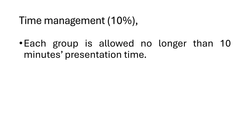 time management 10