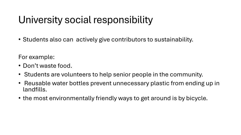 university social responsibility